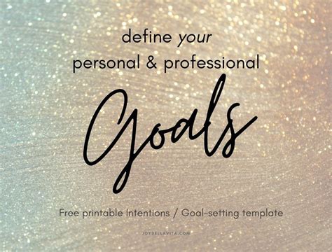 This Printable Intentions Goals Vision Board Template Will Help You