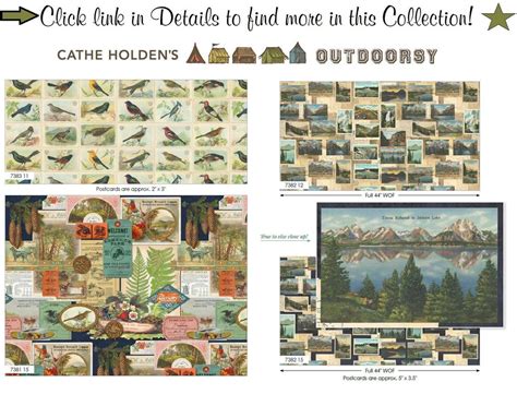 Outdoorsy Collection Moda Fabric By Cathe Holden Woods Forest And Moss