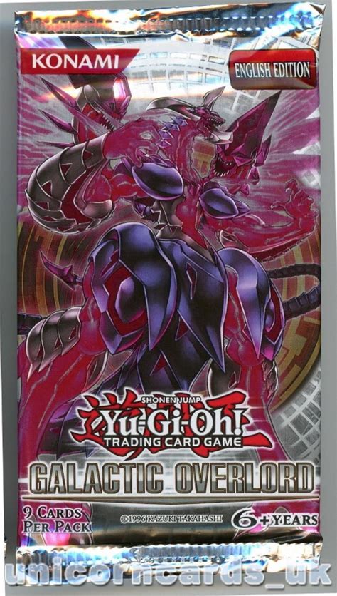 Yugioh Galactic Overlord New And Sealed Yugioh Booster Pack Unicorn