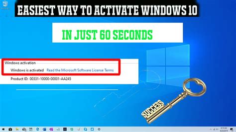 Easiest Way To Activate Windows 10 In 60 Seconds Youtube