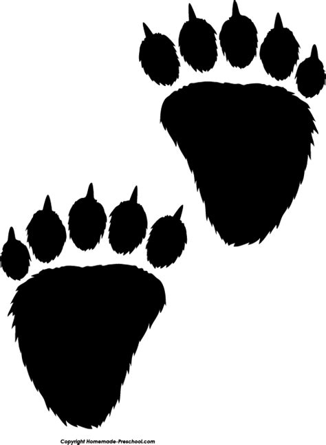 Bear Paw Free Paw Prints Clipart 2 Wikiclipart