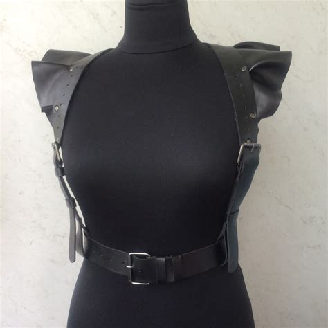 Vegan Leather Harnessleather Body Harness Leather Straps Etsy