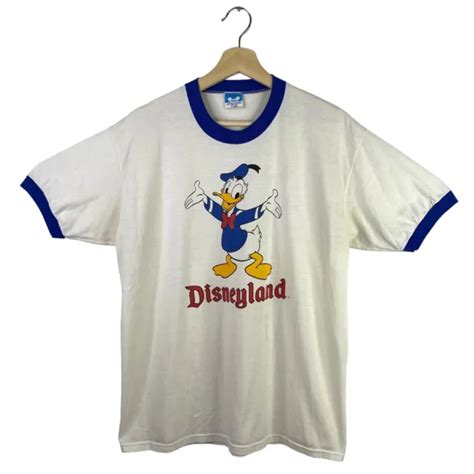 Vtg Donald Duck Disneyland Ringer T Shirt Rare Walt Disney Made In Usa