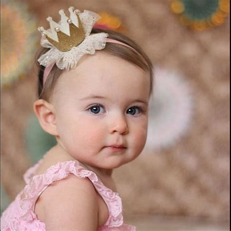 Newborn Crown Headband Gold Princess Crown Baby Girls Cute Hair Band