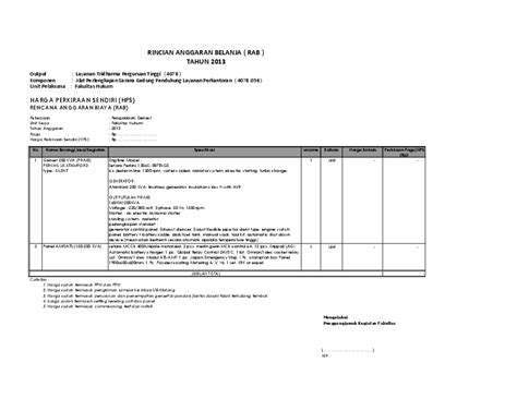 Contoh rencana anggaran biaya (rab).xlsx. (XLS) Contoh-RAB | Muhammad Rijal Tammimi - Academia.edu