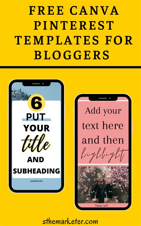 free canva pinterest templates for bloggers pinterest templates templates pinterest