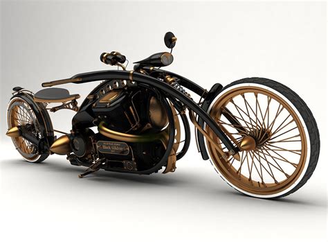 The Black Widow A Stunning Steampunk Concept Motorcycyle