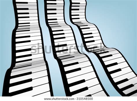 Piano Keyboards Vector Illustrations Stock Vector Royalty Free