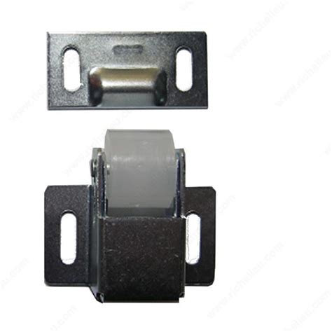 Mounting plate set (for wooden doors). Single Roller Catch - Richelieu Hardware