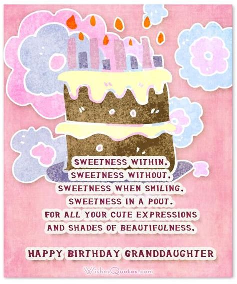 Granddaughter, wishing you a day touched with beau. Sweet Birthday Wishes for Granddaughter By WishesQuotes in ...