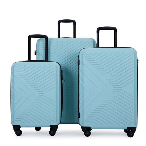 Travelhouse 3 Piece Luggage Set Hardshell Lightweight Suitcase With Tsa