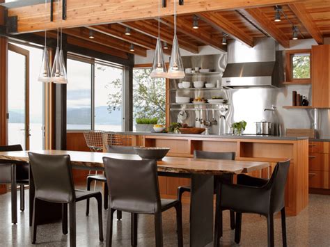 You're embraced with dramatic interiors. Idaho Lake House - Modern - Kitchen - other metro - by ...