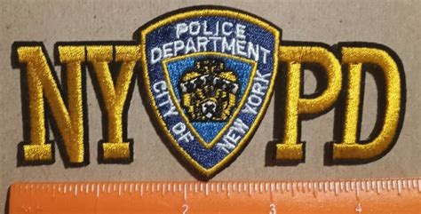 Nypd New York City Police Department Embroidered Iron On Patch
