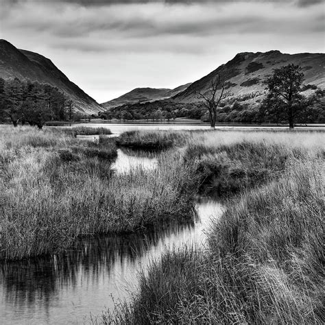Stuning Autumn Fall Landscape Image Of Lake Buttermere In Lake D