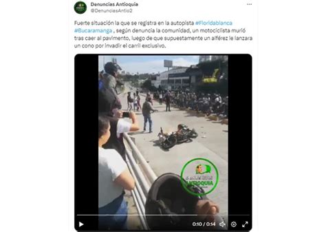 Caos En Bucaramanga Queman Moto De Agente De Tránsito Que Habría Provocado Muerte A Un Motociclista