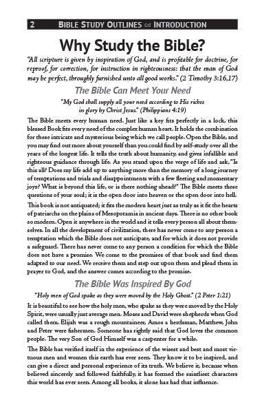 The Bible Study Outlines Are Designed To Deepen Your Understanding Of