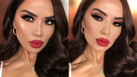 Classic Red Lip Smokey Brown Eyes Iluvsarahii Youtube