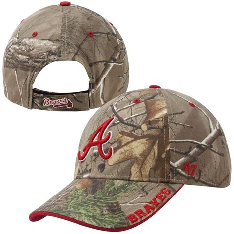 We have a large selection of new era hats: '47 Brand Atlanta Braves Frost Adjustable Hat - Realtree Camo