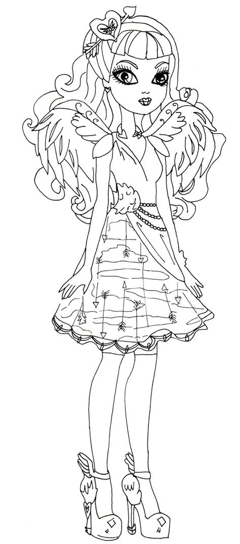 The daughters of snow white, sleeping beauty, the evil queen, cinderella, the cheshire cat, the sons of robin hood, the frog prince and many others. Free Printable Ever After High Coloring Pages: C.A Cupid ...