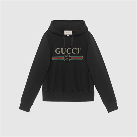 Hooded Cotton Sweatshirt With Gucci Logo Gucci New Sweatshirts