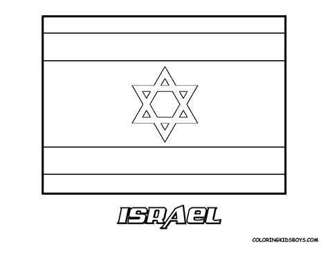 Israel Flag Colouring Page To Print | Jewish | Pinterest