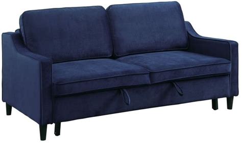 Homelegance® Adelia Navy Convertible Studio Sofa With Pull Out Bed