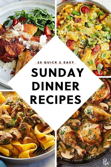 30 fast dinner ideas you can make in 20 minutes or less. 38 Quick and Easy Sunday Dinner Ideas | Easy sunday dinner ...