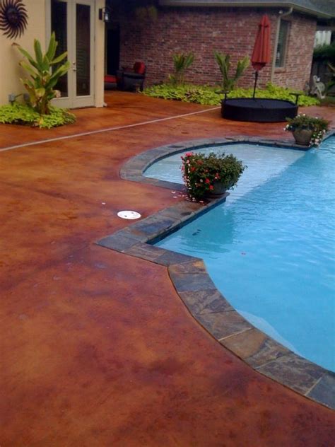 67 Best Staining Concrete Images On Pinterest Swimming Pool Decks