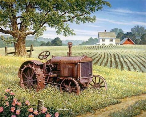 Back In The Day Farm Art Farm Paintings Country Art