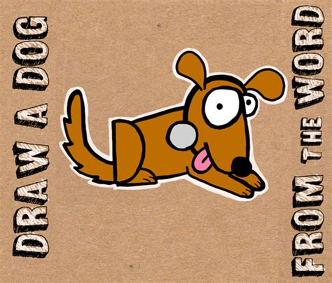 How To Draw Cartoon Dogs With The Word Dog In Easy Steps Tutorial For