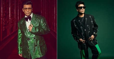 Karan Johar Wore A Blingy Green Suit On His 50th Birthday And We Wonder