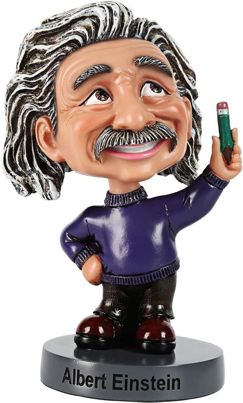 Hand Crafted Polyresin Albert Einstein Bobblehead Action Figure For Car