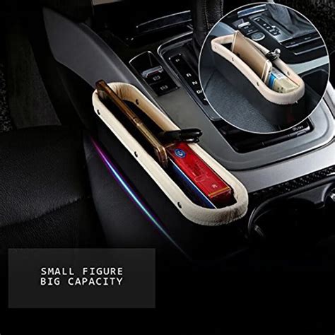 Car Seat Crevice Pockets Pu Leather Leak Proof Storage Box Car Organizer Universal Car Seat Side