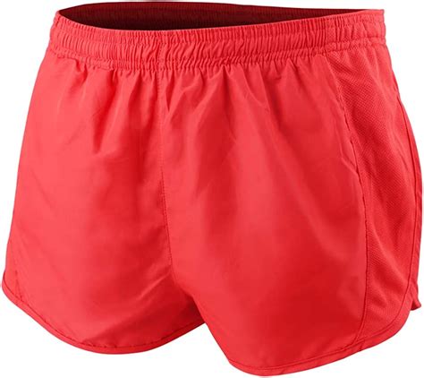 Mens Sports 1 Elite Split Running Shorts With Side Mesh Panel Quick Dry Lightweight Polyester
