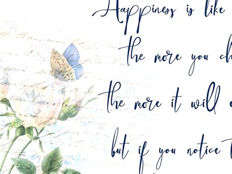 Happiness Is Like A Butterfly By Henry David Thoreau Framed Etsy