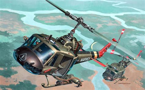 Though retired by the u.s. Bell UH-1 Iroquois Wallpaper HD Download
