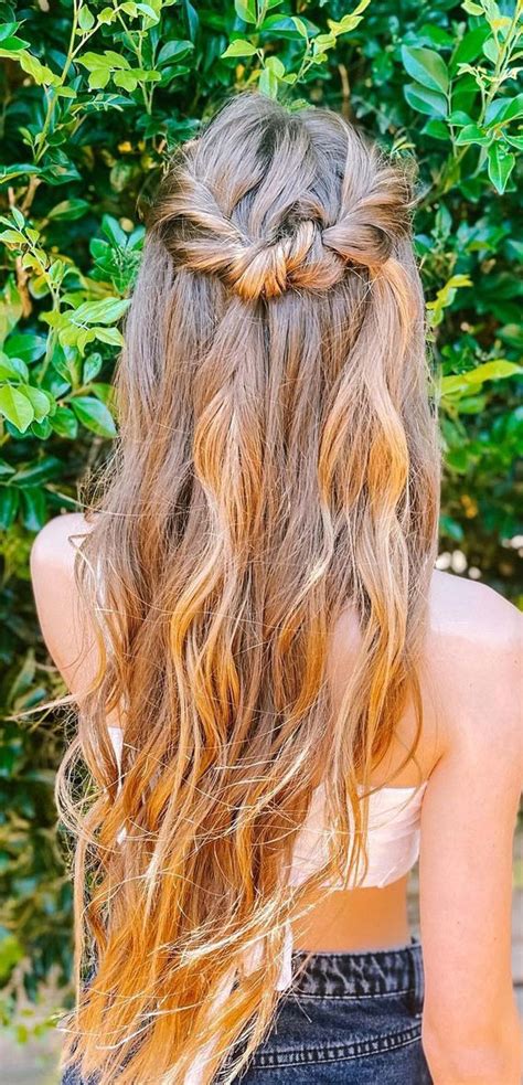 Cute Hairstyles That Re Perfect For Warm Weather Half Up Twisted Tiebacks