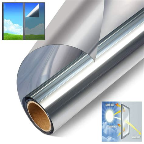 One Way Mirror Tint Window Film Silver Sunglare Reduction For Home