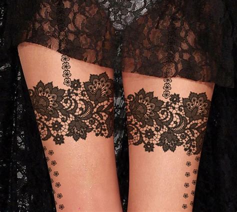 love something like this but on my forearm lace tattoo lace tattoo design lace garter tattoos