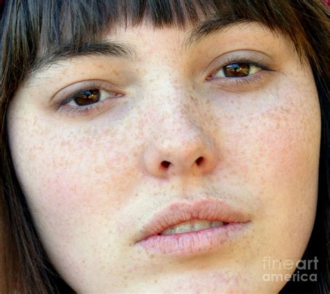 Freckle Faced Beauty Model Closeup Photograph By Jim Fitzpatrick