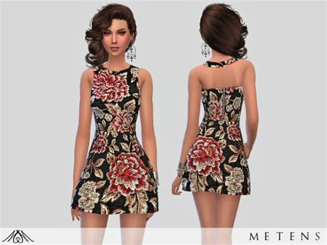 The Sims Resource Spring Flower Dress 1 By Esyram • Sims 4 Downloads