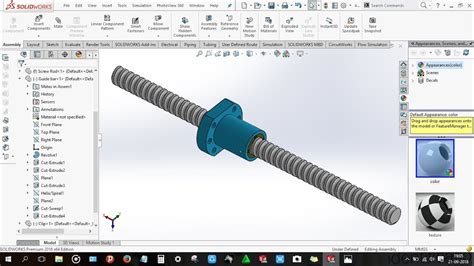 How To Design Ball Screw In Solidworks