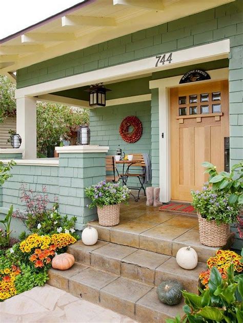 While walking around and blessing the home it's important to. sage-green-house-with-wooden-door | House exterior ...