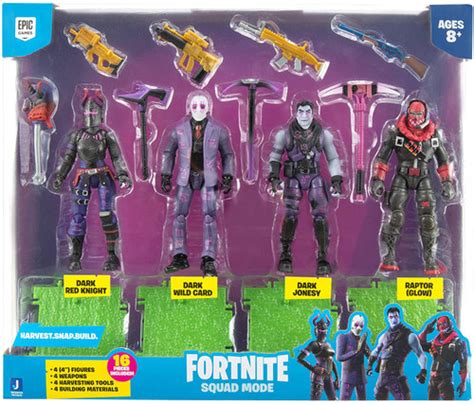 Fortnite Dark Red Knight Dark Wild Card Dark Jonesy Raptor Glow 4