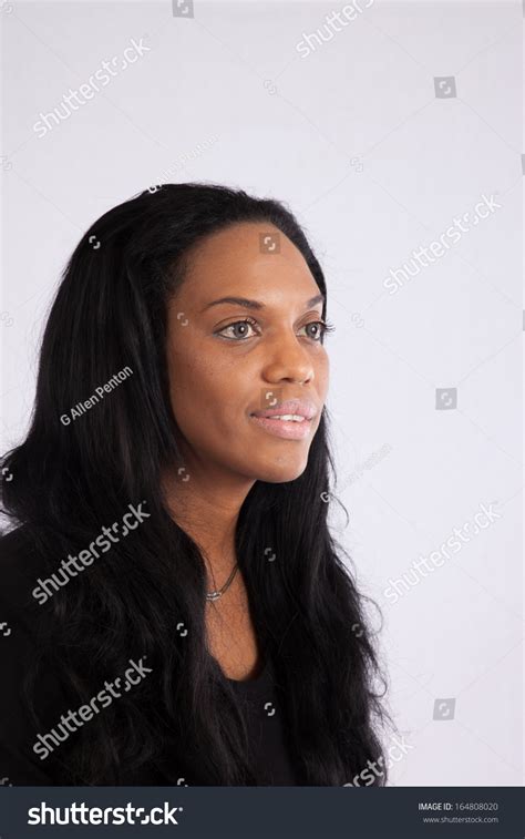 Cute Black Woman Long Black Hair Stock Photo Shutterstock