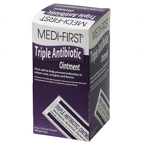Medi First Ointment Boxwrapped Packets Triple Antibiotic Ointment