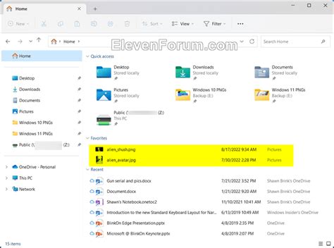 Add And Remove Favorites In File Explorer Home In Windows 11 Tutorial