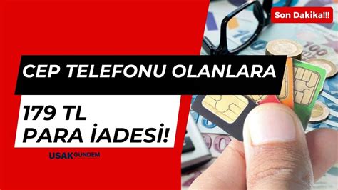 PTT Cell Turkcell Vodafone Türk Telekom hattı olanlar 179 TL PARA