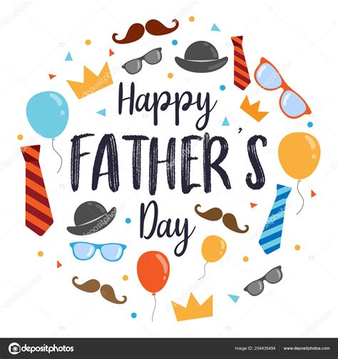 Check out our fathers day card selection for the very best in unique or custom, handmade pieces from our greeting cards shops. Happy Fathers Day Card Template — Stock Vector ...