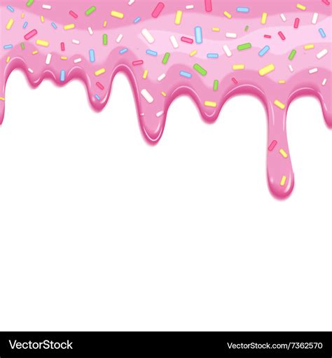 Dripping Delicious Pink Doughnut Seamless Vector Image Hot Sex Picture